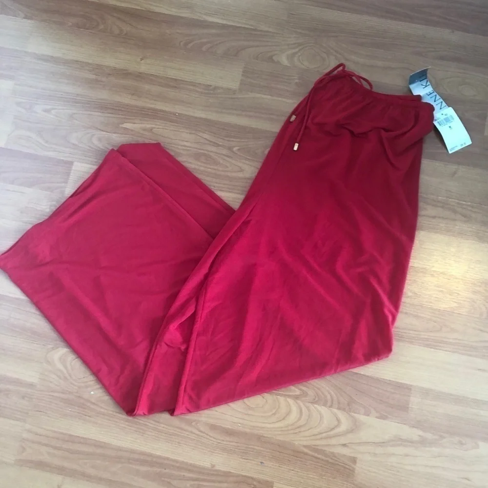 NWT Anne Klein Red Beach Coverup pants